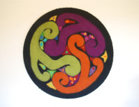 Skandinavischer Wirbel, Ø 90cm, Merinowolle